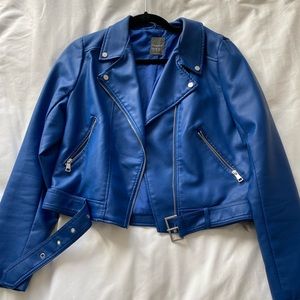 Blue Leather Jacket